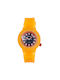 Watch with Orange Rubber Strap