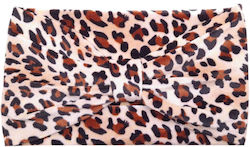 Velvet Leopard Print Turban Headband with Knot in the Center 12.5CM 2