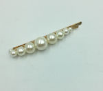 Hair clip with pearls, 7cm