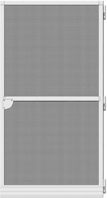 Moskitonetz Tür Aufklappbar Weiß aus Fiberglas 210x100cm S7904562