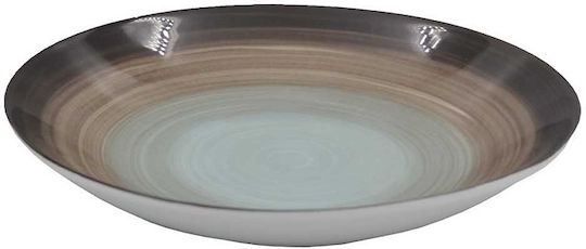 Sidirela Decoration Plate Soup made of Porcelain Brown with Diameter 23cm