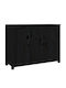 Wooden Buffet Black L100xW35xH74cm