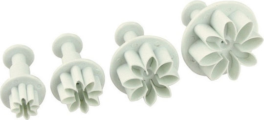 Sugar World Plastic Flower-Shaped Cookie Cutter 4pcs