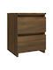 Wooden Bedside Tables 2pcs Brown Oak 30x30x40cm