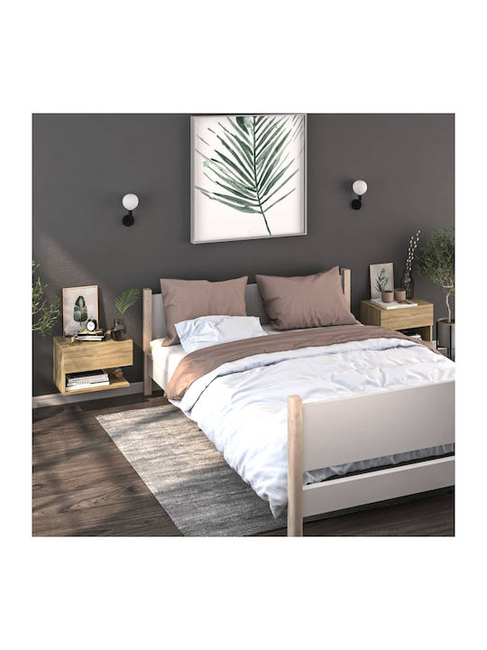 Wooden Sonoma Bedside Tables 2 Pieces 46x29.5x30cm
