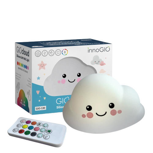 innoGio Lumini LED Lampă decorativă pentru copii Atingere Cloud cu Schimbări de Culori Alb 14x10.5x7εκ.
