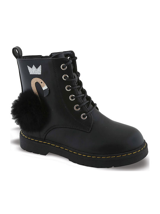 Kinderstiefel mit Reißverschluss Schwarz