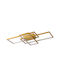 GloboStar Quadra Ceiling Mount Light 85cm Gold with Integrated LED and Remote Control