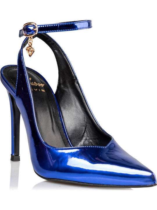 Envie Shoes Μυτερές Γόβες με Λουράκι Μπλε