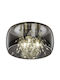 Trio Lighting Crystel Πλαφονιέρα Οροφής 34εκ. Γκρι με Ντουί E14