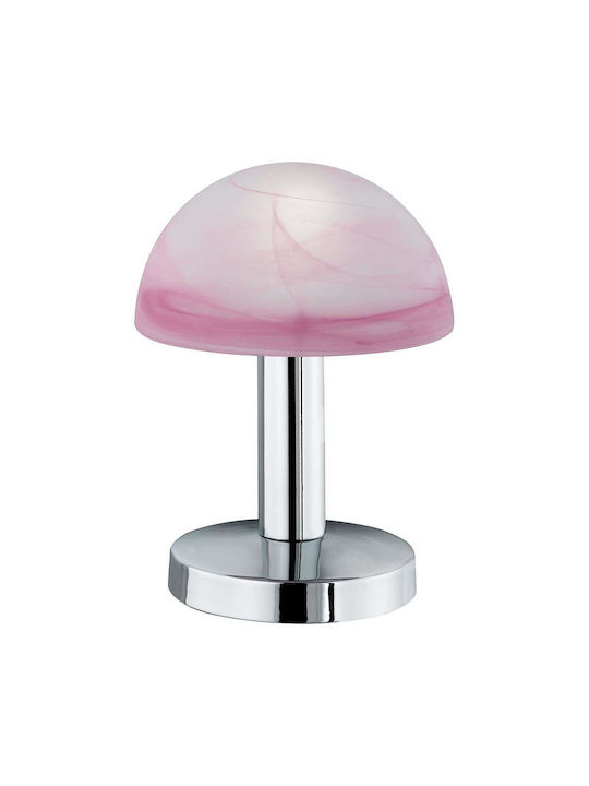 Trio Lighting Fynn II Modern Table Lamp E14 Pink/Silver 599100106