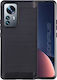 Sonique Brushed Carbon Back Cover Silicon / Plastic Negru (Xiaomi 12 Pro)