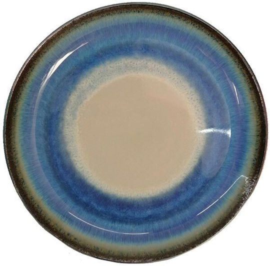 Platou Decorativ Rotundă Ceramică Albastru 1buc 23.5x23.5buc