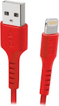 SBS USB-A zu Lightning Kabel Rot 1m (CABLEUSBIP589R)