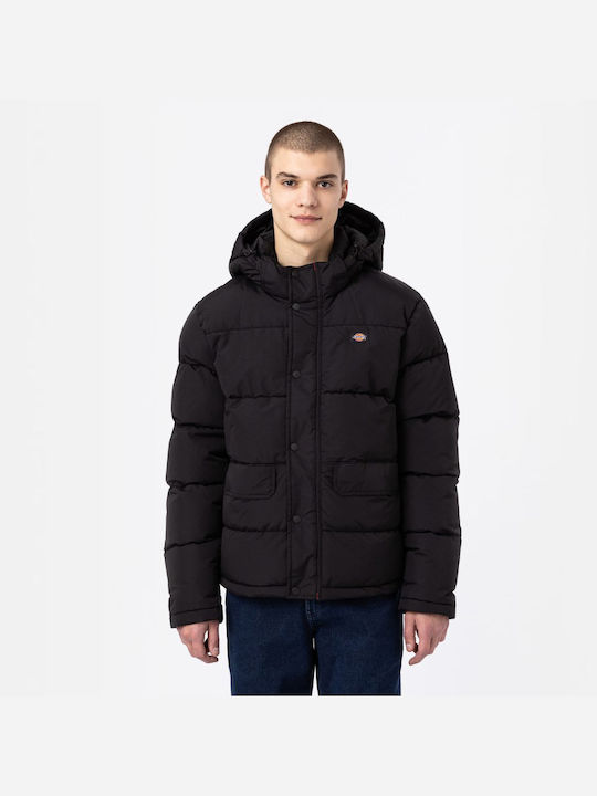 Dickies Glacier View Geacă pentru bărbați de iarnă Puffer Negru