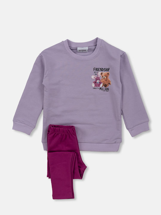 Trax Kids Set with Purple Leggings 2 Pieces