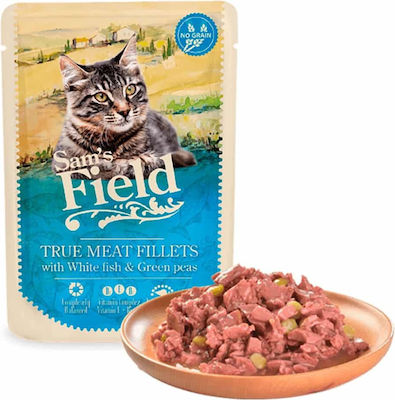 Sam's Field True Meat Fillets Wet Food for Cats In Pouch with Fish 1pc 85gr