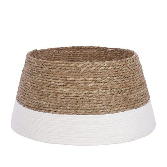 Weihnachtsbaumrock Beige Ψάθινη Υ26xΦ50εκ.