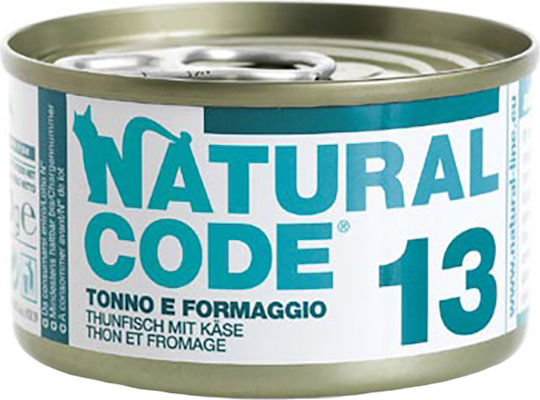 Natural Code 13 Wet Food for Cats in Cans with Tuna Gluten-Free 85gr
