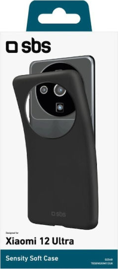 SBS Sensity Задна корица Силикон Черен (Xiaomi 12S)