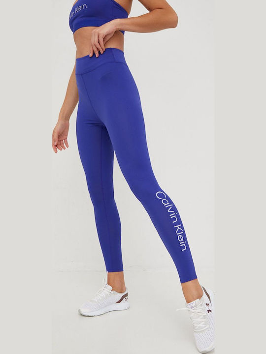 Women's Long Training Legging High Waisted Clematis Blue