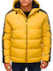 Edoti Herren Winter Jacke Puffer Gelb