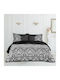 Makis Tselios Home Σετ Πάπλωμα Υπέρδιπλο 220x240εκ. Damask Μαύρο 3τμχ