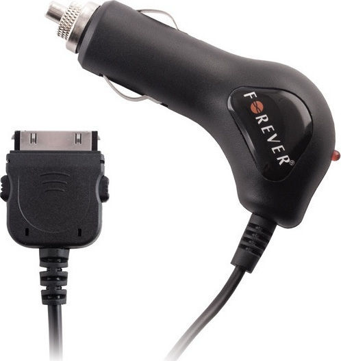 Forever Car Charger with Cable Embedded Black Color
