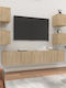 Living Room TV Unit Sonoma Oak 6pcs L80xW30xH30cm