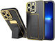 Hurtel Kickstand Back Cover Synthetic Leather B...