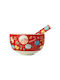 Maxwell & Williams Kasey Rainbow Sparkly Season Ornament de masă de Crăciun Bol De porțelan Roșu L10xW10xD10cm.