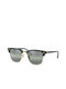 Ray Ban Clubmaster Sunglasses with Green Frame and Green Polarized Mirror Lens RB3016 1368/G4