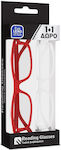 Eyelead Women's Reading Glasses +1.50 Red / Transparent 2pcs