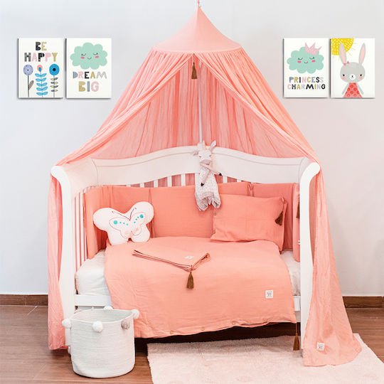Funna Baby Baby Crib Bedding Set 3pcs Coral