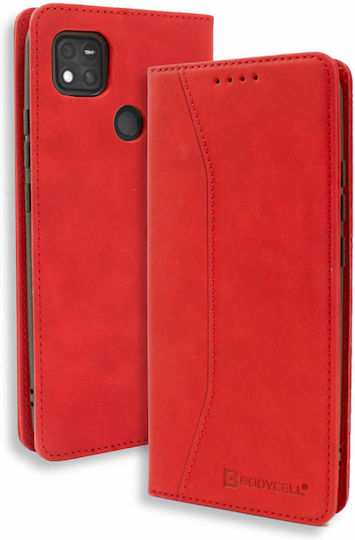 Bodycell PU Book Δερματίνης Κόκκινο (Redmi 10A)