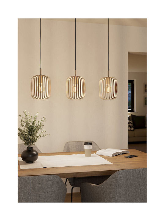 Eglo Romazzina Pendant Light White Rail with Socket E27 90x20x110cm
