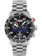 Zeppelin Eurofighter Typhoon Men's Watch 43mm Chronograph Battery with Silver Metal Bracelet