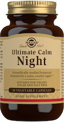 Solgar Ultimate Calm Night Συμπλήρωμα για τον Ύπνο 30 φυτικές κάψουλες