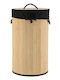 Eurocasa Wäschekorb aus Bamboo mit Deckel 35x35x60cm Beige