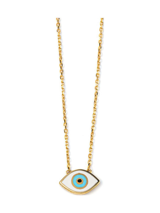 George Art Jewels Κολιέ Ματάκι από Χρυσό 14Κ