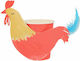Meri Meri On the Farm Rooster Ποτήρι για Party 8τμχ