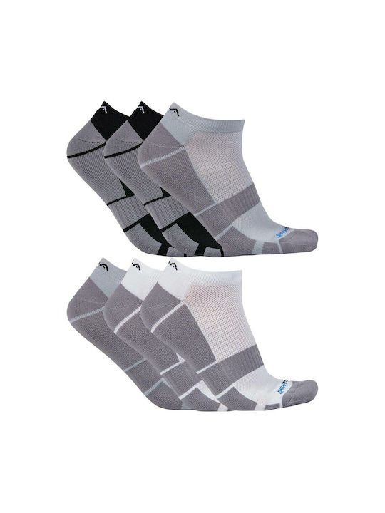 GSA Hydro Men’s Extra Cushioned High Performance 8119110-White-Gray-Black Athletic Socks Multicolour 6 Pairs