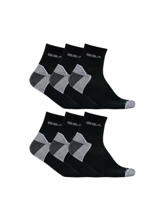 GSA Organicplus Men’s Extra Cushioned Performance 8119103-Black Athletic Socks Multicolour 6 Pairs