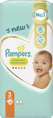 Pampers Tape Diapers Premium Protection No. 3 for 6-10 kgkg 48pcs