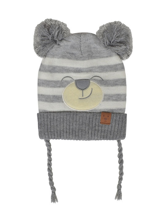 Stamion Kinder Beanie Gestrickt Grau