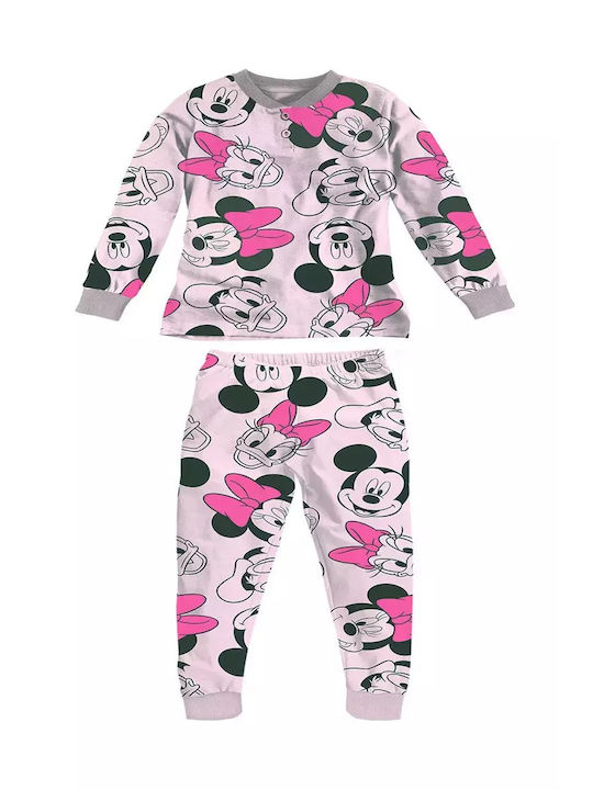 PIJAMALE PENTRU COPII DIN BUMBAC DISNEY DY32P8995 ROZ