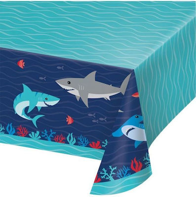 Creative Converting Paper Party Tablecover Καρχαρίες Blue