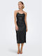 Only Midi Evening Dress Leather Black