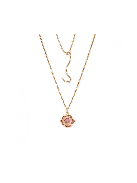 Senza Necklace with Pink Gold Plating