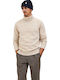 Selected Men's Long Sleeve Sweater Turtleneck Beige